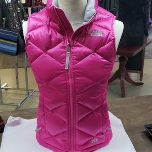 The north face vest size medium kids pink